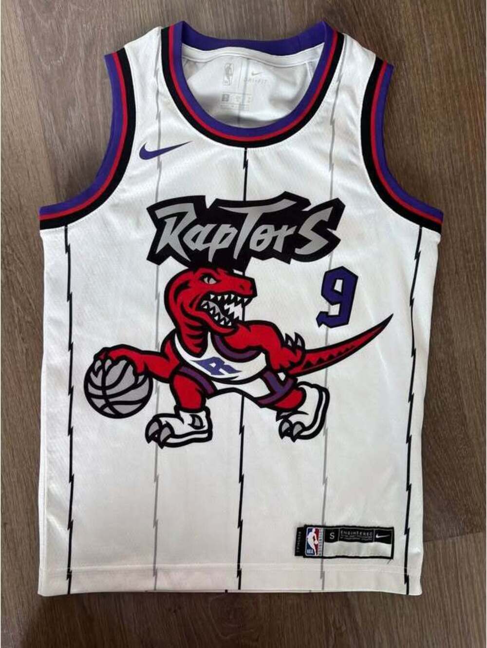 NBA Youth small Toronto Raptors Serge Ibaka #9 vintage style basketball jersey
